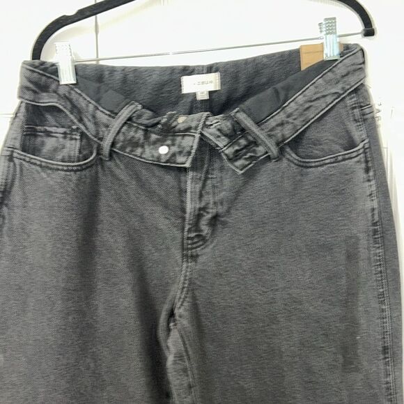 Pacsun Black Fold over Waist Baggy Wide Leg Jeans(Size 29) - Picture 7 of 12